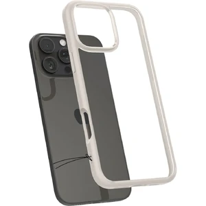 Прозорий бежевий чохол Spigen Ultra Hybrid для iPhone 16 Pro - Фото 5