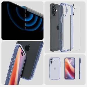 Прозорий синій чохол Spigen Ultra Hybrid для iPhone 16 Plus - Фото 6