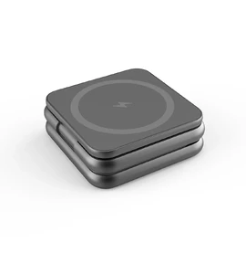 Складная портативная док-станция MagSafe 3-в-1 KUXIU Magnetic Wireless Charger 15W для iPhone AirPods | Apple Watch - Фото 3