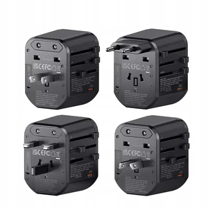 Універсальний перехідник (адаптер) McDodo Fast Charging Universal Travel Adapter PD 20W + EU | US | AU | UK Black - Фото 2