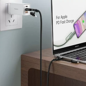 Нейлоновый кабель Mcdodo Data Cable 4-in-1 USB-C/Lightning 60W для быстрой зарядки 1.2m - Фото 4