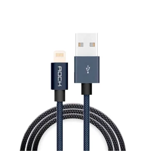 Кабель ROCK Metal Charge & Sync Round Cable Tarnish USB to Lightning 1m - Фото 2