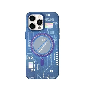 Люмінесцентний чохол для iPhone 14 Pro Max | iLoungeMax Funda MagSafe Blue  - Фото 1