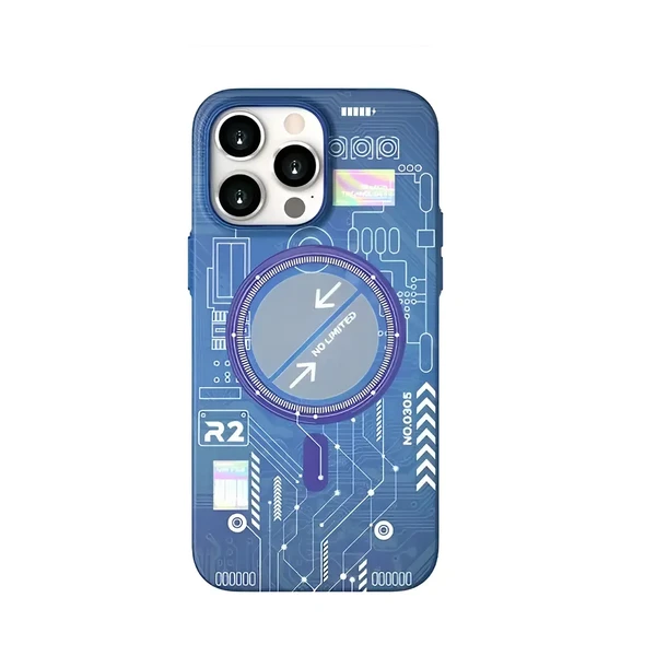 Люминесцентный чехол для iPhone 14 Pro Max | iLoungeMax Funda MagSafe Blue