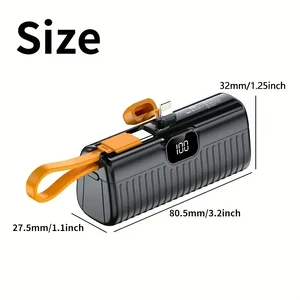 Портативное зарядное устройство (павербанк) iLoungeMax BYGP Mini Portable Charger Type-C Black 5000mAh - Фото 3