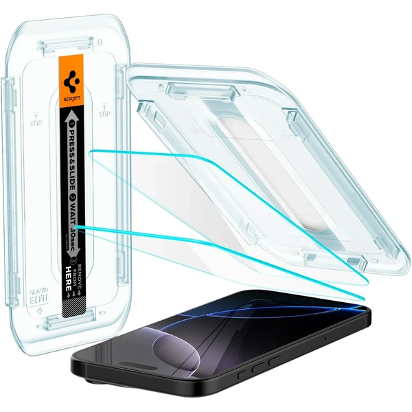 Захисне скло з аплікатором Spigen Glas.tR EZ Fit для iPhone 16 Pro