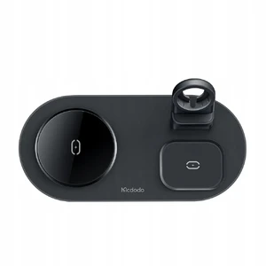 Док-станция Mcdodo 3 in 1 Magnetic Wireless Charger MagSafe 15W Black для iPhone | AirPods | Apple Watch - Фото 9
