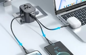 Універсальний перехідник (адаптер) McDodo Fast Charging Universal Travel Adapter PD 20W + EU | US | AU | UK Black - Фото 11