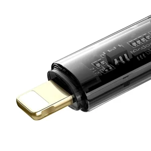 Зарядный кабель Mcdodo Amber Series Cable USB Type-C to Lightning Transparent Black (1.2m) - Фото 3