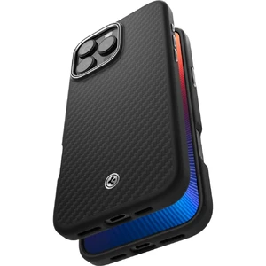 Чорно-срібний чохол MagSafe Spigen Enzo Aramid для iPhone 16 Pro Max - Фото 2