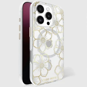 Прозорий чохол зі срібно-золотими елементами Case-Mate Floral Gems Mag для iPhone 16 Pro Max - Фото 12