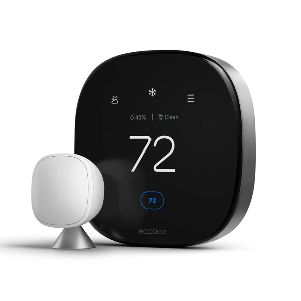 Умный термостат с сенсором качества воздуха EcoBee Premium Black в Броварах