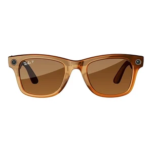 Розумні окуляри Ray-Ban Meta Wayfarer, Shiny Caramel Transparent / Polarized Brown, Large - Фото 2