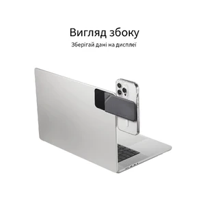 Магнитный универсальный держатель MagSafe для iPhone на ноутбук | Moft Flip Laptop Phone Mount Black - Фото 7