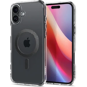 Прозорий чорний чохол Spigen Ultra Hybrid Mag для iPhone 16 - Фото 7