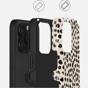 Бежевий чохол з чорними крапками Burga Almond Latte Mag для iPhone 16 Pro Max - Фото 3