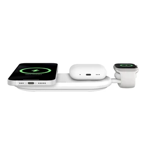 Док-станция MagSafe Belkin 3-в-1 BoostCharge Pro Charging Pad White 15W с Qi2 для iPhone | Apple Watch | AirPods - Фото 2
