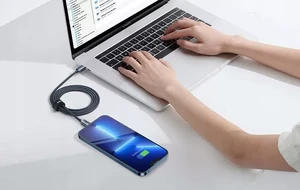 Зарядный кабель Baseus Crystal Shine Series USB Type-C to Lightning 20W Black (1.2m) - Фото 3