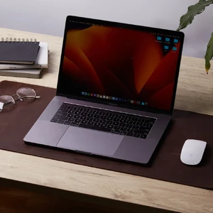 Шкіряний килимок для миші та клавіатури INCARNE ProDesk Large Brown  - Фото 1