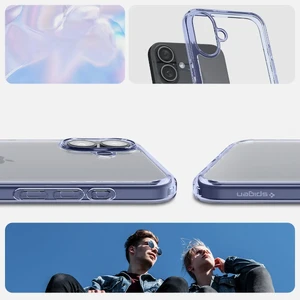Прозорий синій чохол Spigen Ultra Hybrid для iPhone 16 Plus - Фото 4