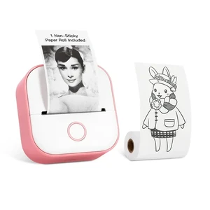 Портативний термопринтер iLoungeMax T02 Bluetooth Pink для друку наклейок - Фото 4