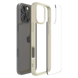 Прозрачный бежевый чехол Spigen Crystal Hybrid для iPhone 16 Pro Max - Фото 13