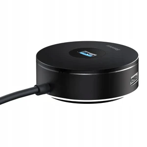 Хаб (адаптер) USB-A 3.0 для ноутбука/ПК з 4x USB-A, microUSB для флешок, клавіатури і миші | Baseus Round Box Black - Фото 15
