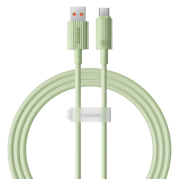 Кабель USB to Type-C екологічний для швидкої зарядки Baseus Habitat Series 100W Green (2m)