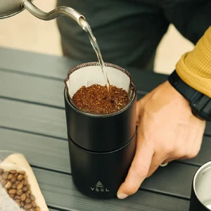 Портативний набір для кави VSSL Nest Pour Over Coffee Kit з двома подвійними чашками 10 oz Black - Фото 5