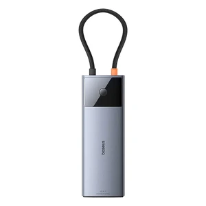 Багатофункціональний хаб 10в1 Baseus Metal Gleam Series II з роз'ємами HDMI 4K, USB-C, USB-A, кардридером SD/TF, AUX 3.5, 100W PD для iPad | MacBook Pro/Air - Фото 4