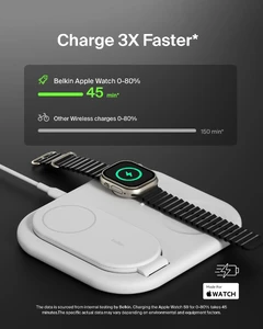 Док-станція 3в1 Belkin Qi2 MagSafe 15W White - Фото 3