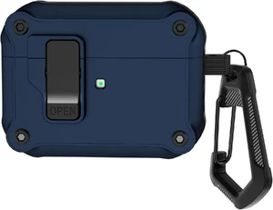 Противоударный чехол с замком iLoungeMax Creative Carbon Fiber Case Blue для AirPods Pro 2