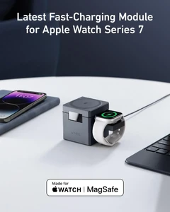 Док-станція Anker 3-in-1 Cube with MagSafe для iPhone | Apple Watch | AirPods 15 W - Фото 7
