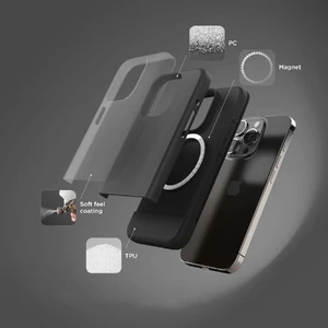 Противоударный чехол с MagSafe elago Glide Case Dark Grey/Black для iPhone 15 Pro - Фото 3