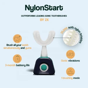 Электрическая зубная щетка в форме Y Y-Brush NylonStart White - Фото 3