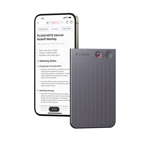 Диктофон зі штучним інтелектом PLAUD NOTE | AI Voice Recorder Black, 64GB у Вінниці