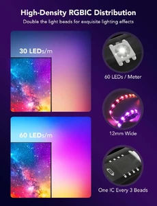 Набор адаптивной подсветки Govee Envisual TV Backlight T2 RGBIC Black - Фото 5