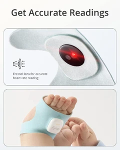 Мониторинг сна и сердцебиения для младенцев с AI детекцией плача eufy Baby Smart Sock - White - Фото 2