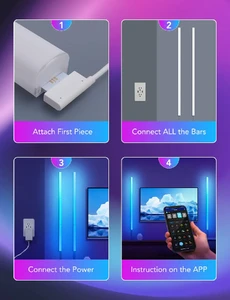 Набор настенных светильников Govee Glide 2 Panel RGBIC, 6 шт. - Фото 5