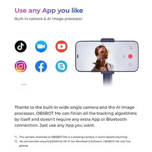 Розумний штатив-трипод OBSBOT Me з вбудованим ШІ Чорний - Фото 6