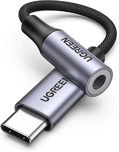 Перехідник до навушників UGREEN Type-C to AUX 3.5mm Jack з підсилювачем ЦАП для iPhone / Android