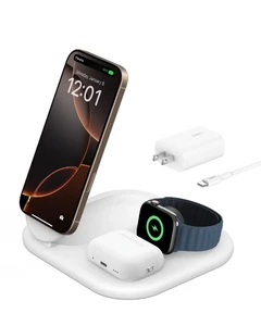 Док-станція 3в1 Belkin Qi2 MagSafe 15W White  - Фото 1