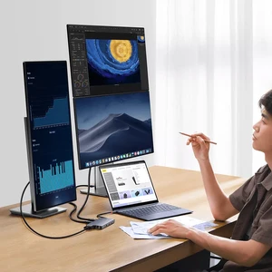 Хаб 13в1 Baseus Portaljoy USB-C Hub с разъемами 2 HDMI 4K, USB-C, USB-A, кардридером SD/TF, AUX 3.5, для iPad | MacBook Pro/Air - Фото 7