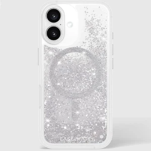 Серебряный блестящий чехол Case-Mate Waterfall MagSafe для iPhone 16 - Фото 9