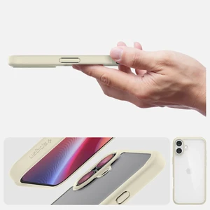 Прозорий бежевий чохол Spigen Ultra Hybrid для iPhone 16 Plus - Фото 2
