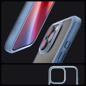 Прозорий синій чохол Spigen Crystal Hybrid для iPhone 16 Pro Max - Фото 4