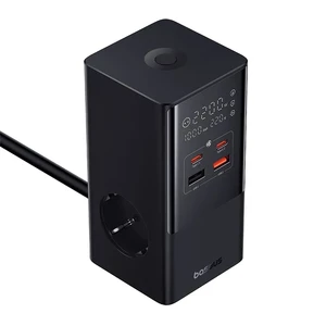Мережевий подовжувач зі швидкою зарядкою Baseus PowerCombo 100W, AC + USB A + USB Type-C + PD - Фото 5