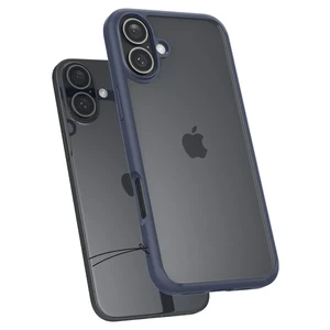 Прозорий синій чохол Spigen Ultra Hybrid для iPhone 16 - Фото 5