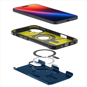 Синій міцний чохол Spigen Tough Armor Mag для iPhone 16 - Фото 3