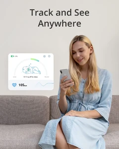 Мониторинг сна и сердцебиения для младенцев с AI детекцией плача eufy Baby Smart Sock - White - Фото 7